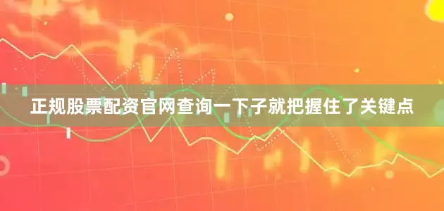 正规股票配资官网查询一下子就把握住了关键点