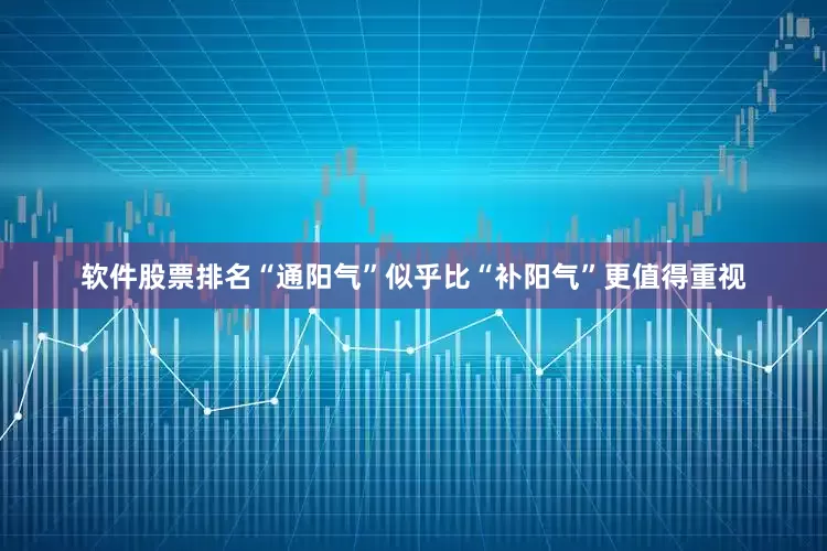 软件股票排名“通阳气”似乎比“补阳气”更值得重视